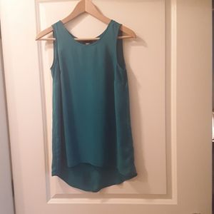 Mossimo- Teal cami tank w/ split back - xs